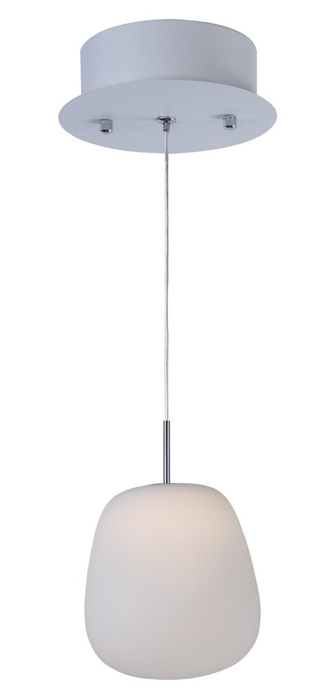 Puffs 1-Light Pendant in White
