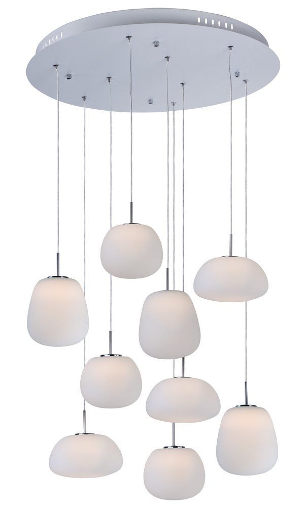 Puffs 9-Light Pendant in White