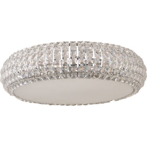 15 3/4" 6-Light Flush Mount in Polished Chrome with Crystal
