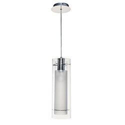 5 1/2" 1-Light Pendant in Polished Chrome with Clear/ Glass