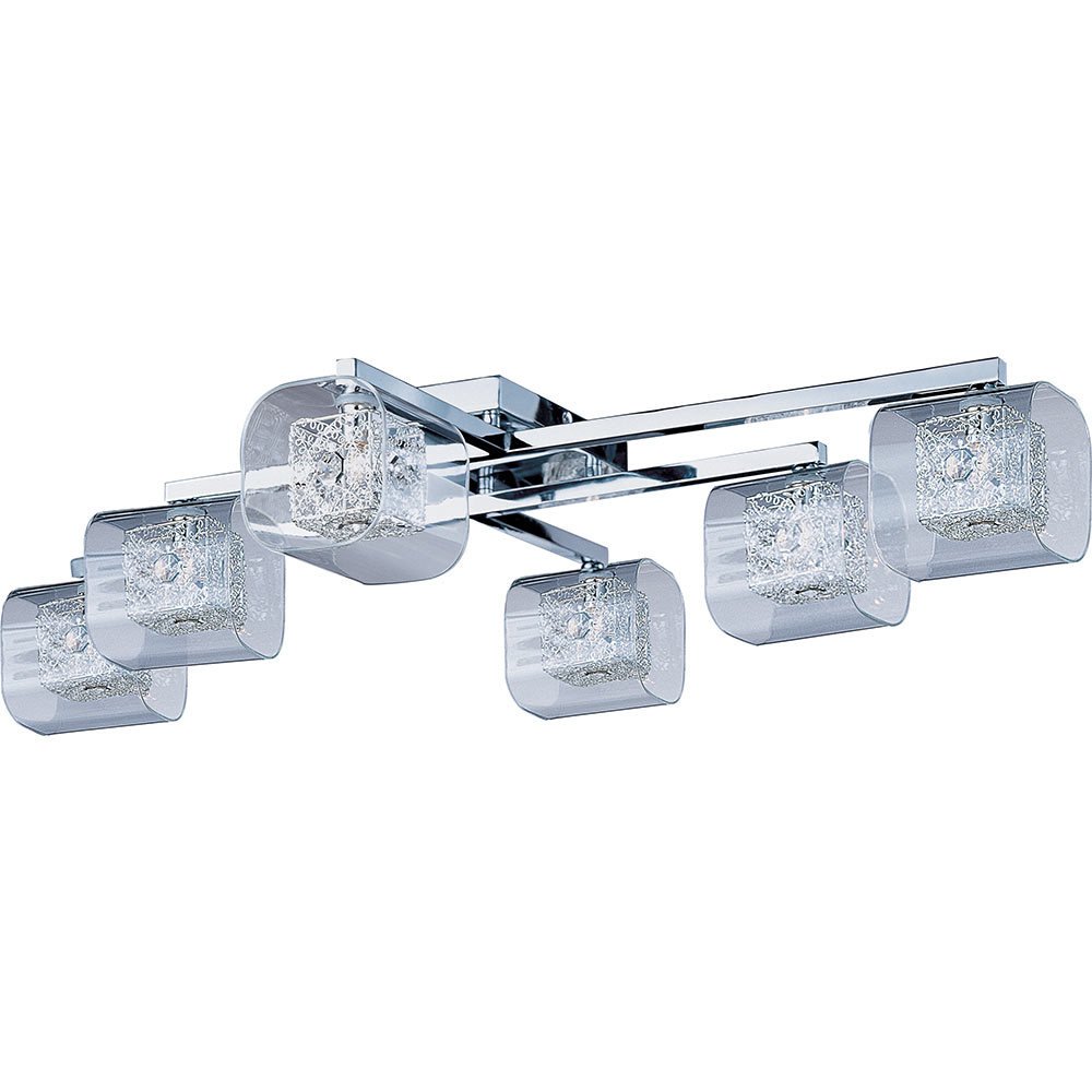 Gem 6-Light Flush Mount with PC Shade in Polished Chrome