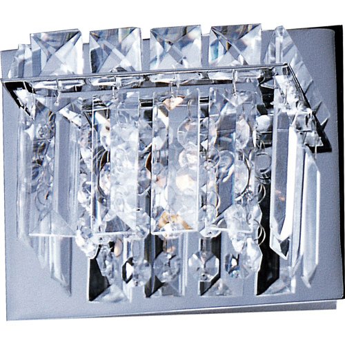 6 1/4" 1-Light Wall Sconce in Polished Chrome with Crystal