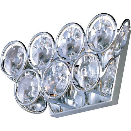 10" 2-Light Wall Scone in Polished Chrome with Crystal