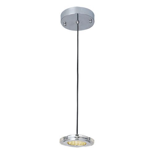5" L.E.D.-1 1-Light Pendant in Polished Chrome with Clear Glass