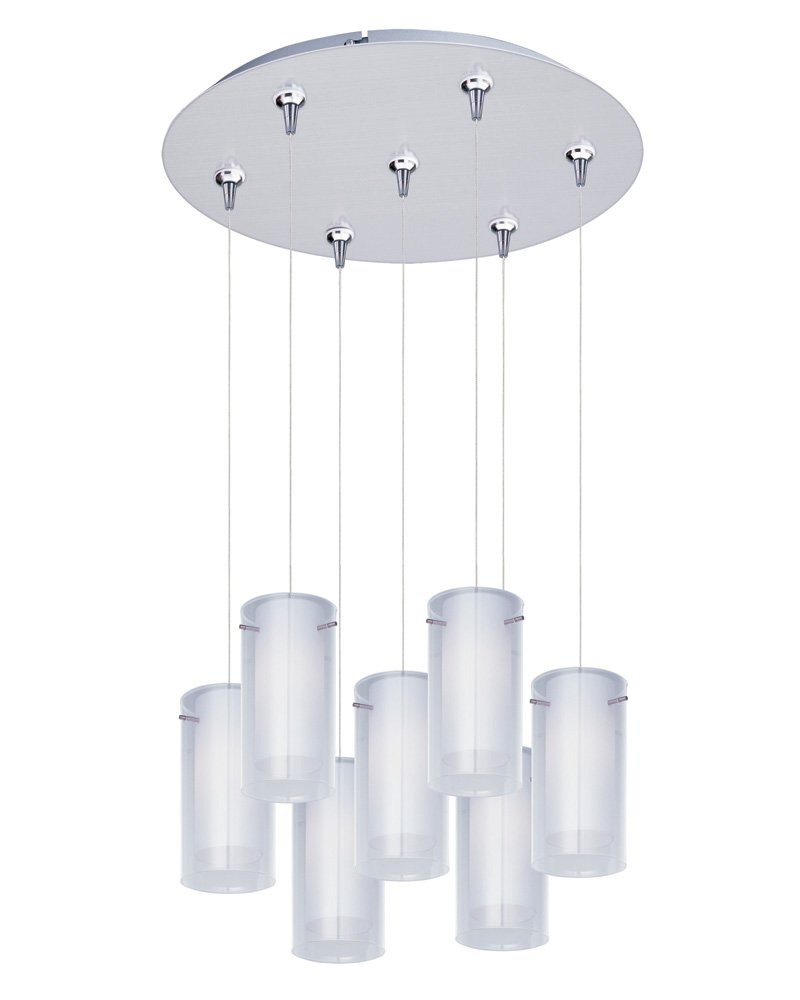 Frost 7-Light RapidJack Pendant and Canopy in Satin Nickel