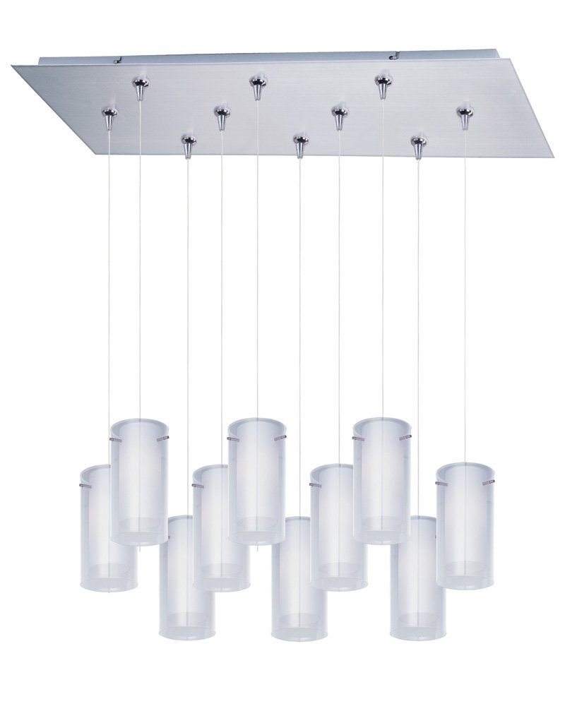 Frost 10-Light RapidJack Pendant and Canopy in Satin Nickel
