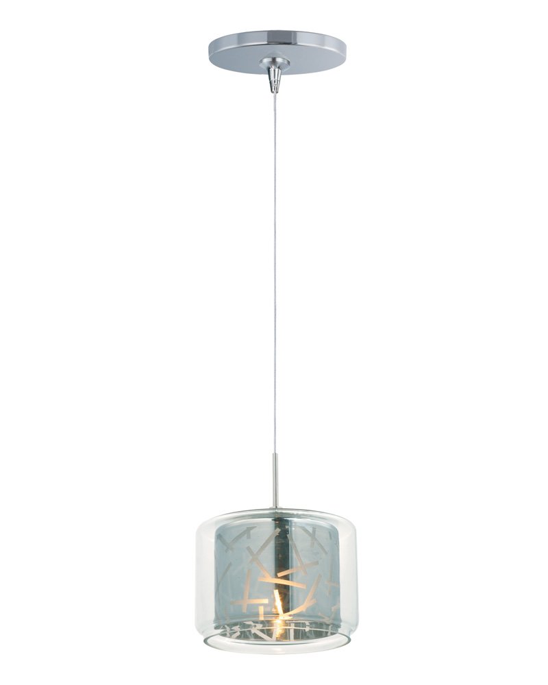 Confetti 1-Light RapidJack Pendant and Canopy in Polished Chrome
