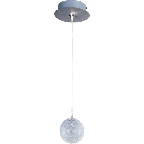 6" 1-Light RapidJack Pendant and Canopy in Satin Nickel with Mesh Glass