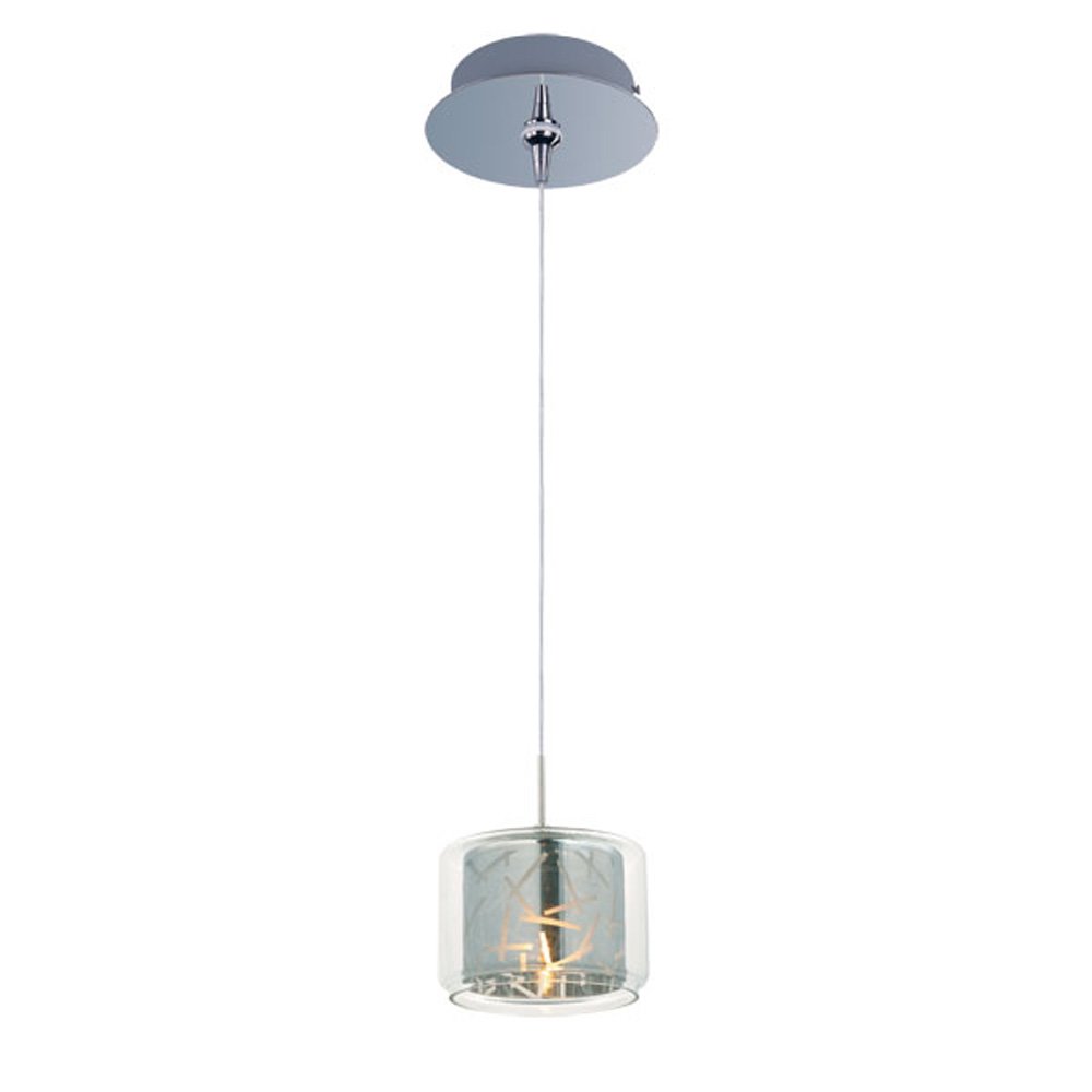 Confetti 1-Light RapidJack Pendant and Canopy in Polished Chrome