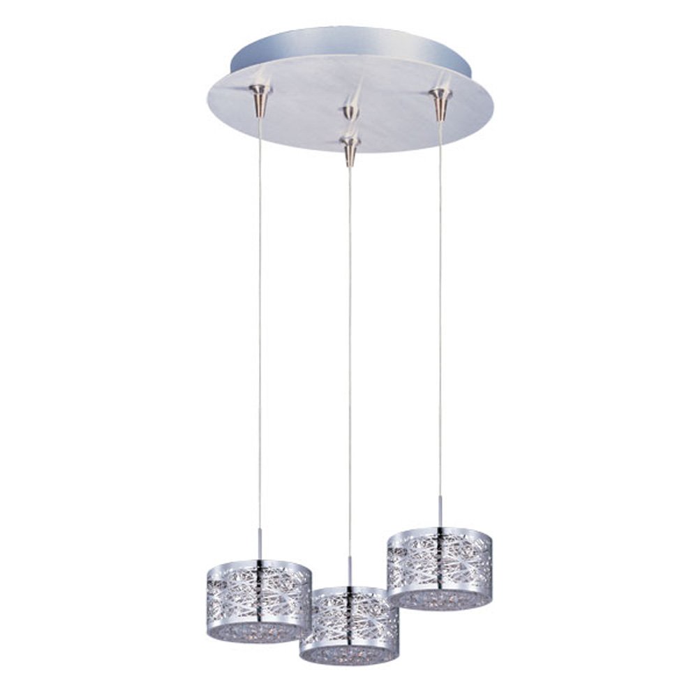 Inca 3-Light RapidJack Pendant and Canopy in Polished Chrome