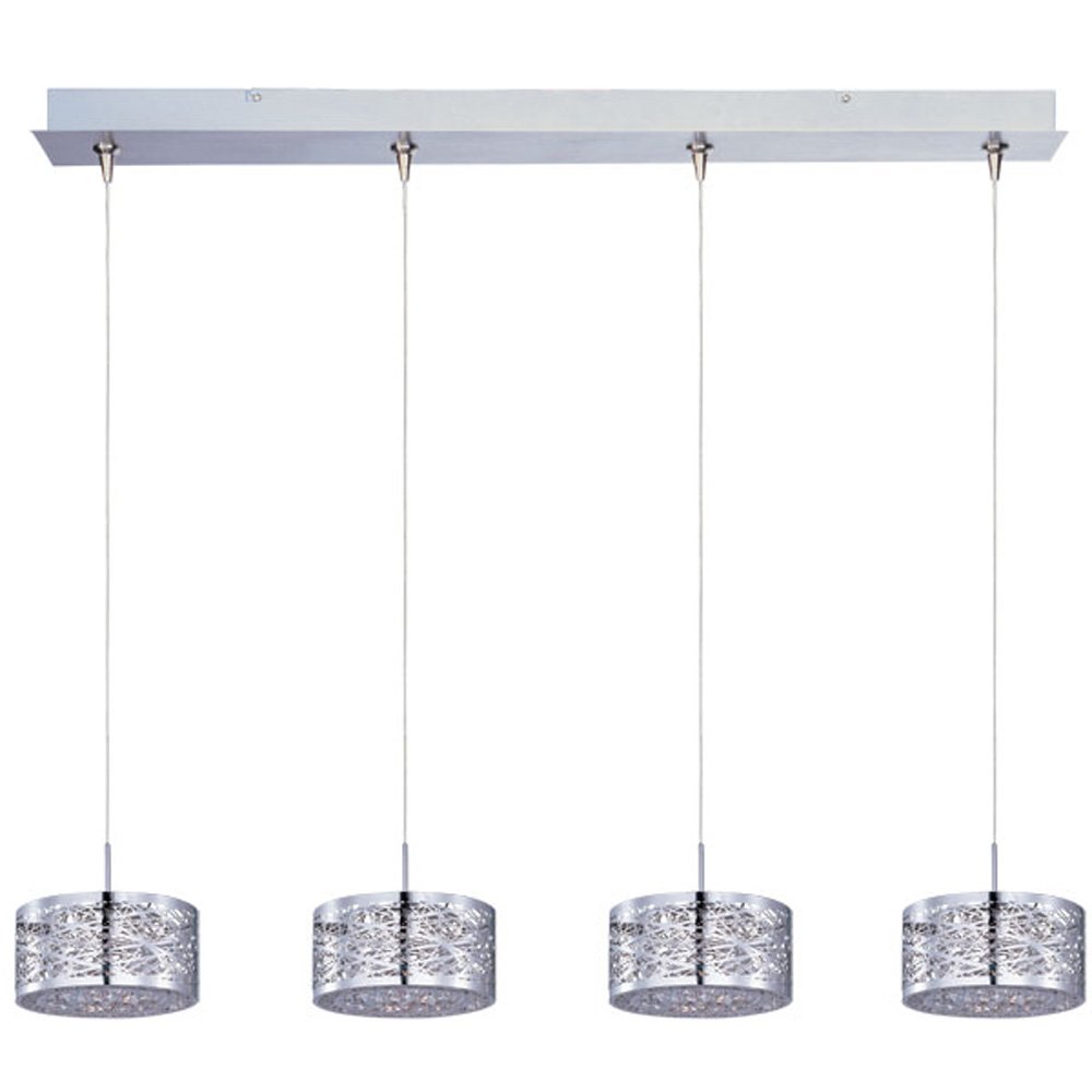 Inca 4-Light RapidJack Pendant and Canopy in Polished Chrome