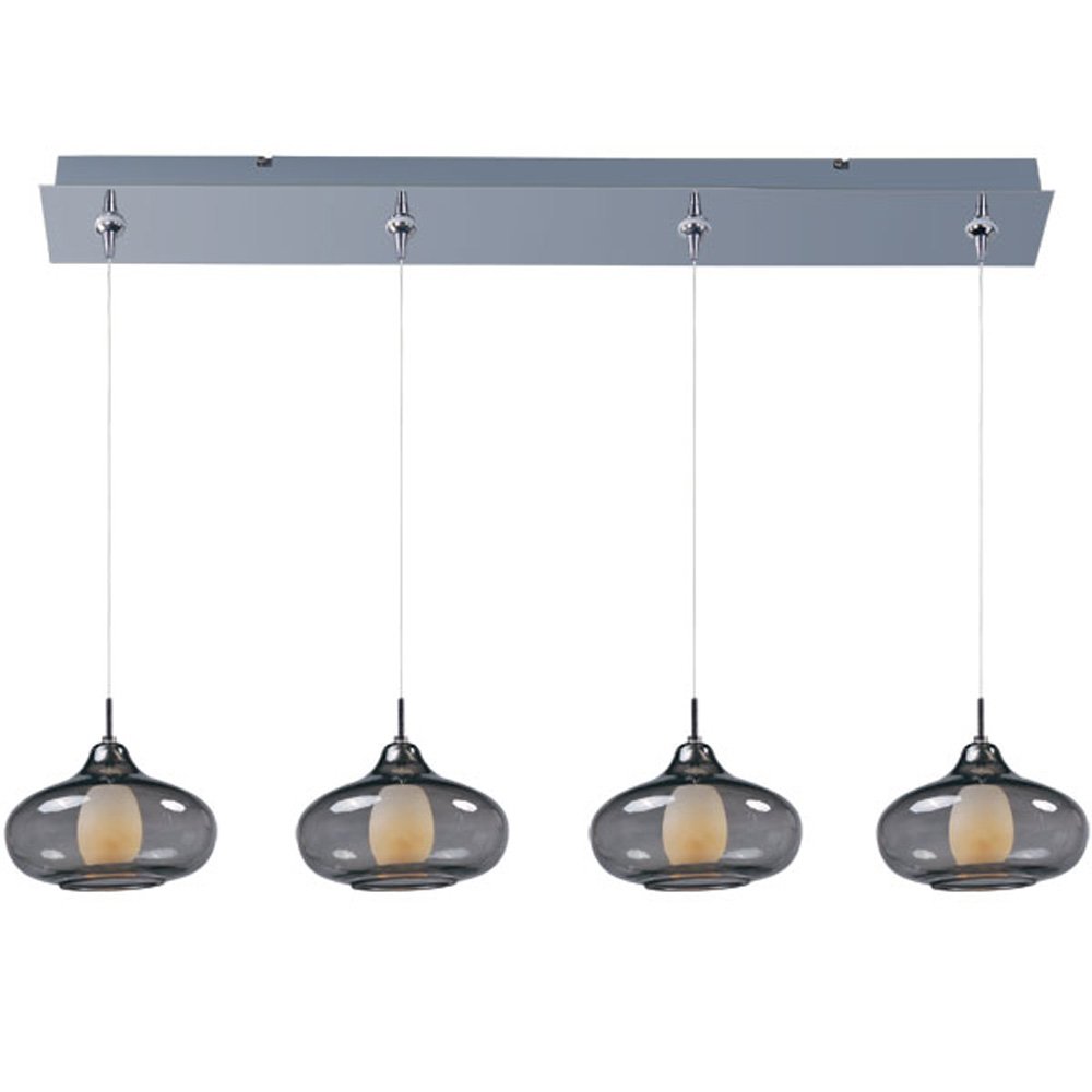 Graduating 4-Light RapidJack Pendant and Canopy in Polished Chrome