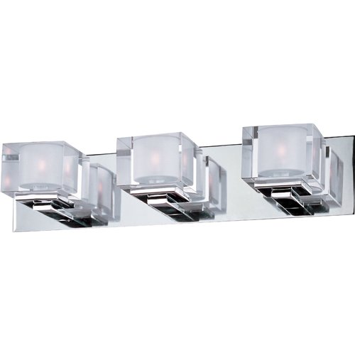 21 1/2" 3-Light Bath Vanity in Polished Chrome with Clear Glass