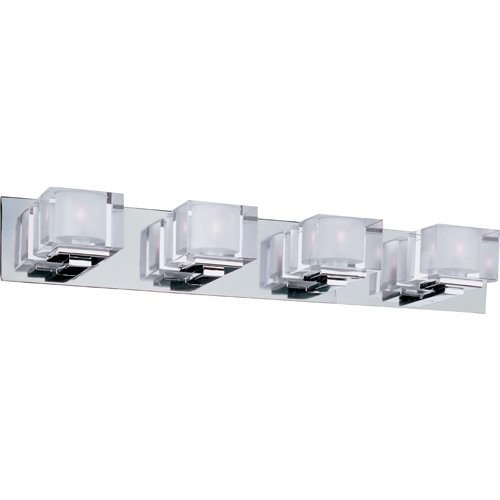 29 1/2" 4-Light Bath Vanity in Polished Chrome with Clear Glass