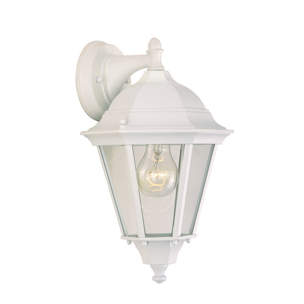 8" Cast 1-Light Outdoor Wall Lantern in White