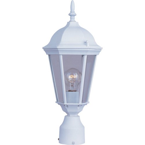 8" Cast 1-Light Outdoor Pole/Post Lantern in White