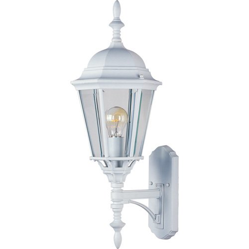 9 1/2" Cast 1-Light Outdoor Wall Lantern in White