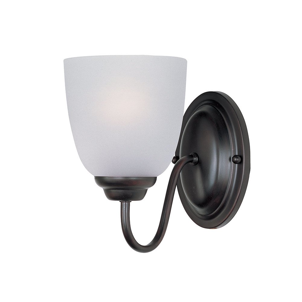 Wall Sconce in Oil Rubbed Bronze with Frosted Glass
