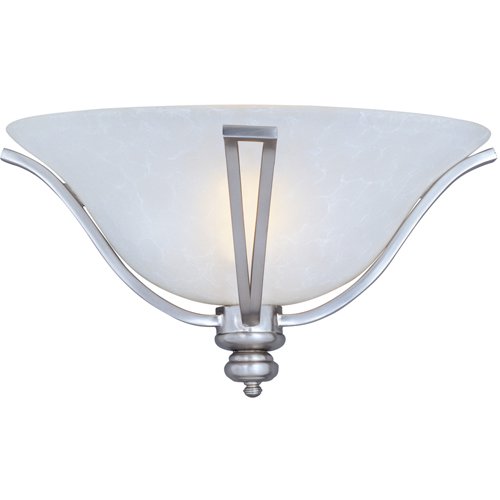 17" 1-Light Wall Sconce in Satin Silver with Ice Glass