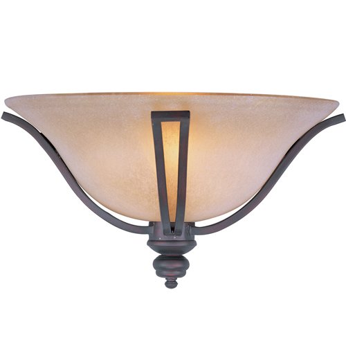 17" 1-Light Wall Sconce in Oil Rubbed Bronze with Wilshire Glass