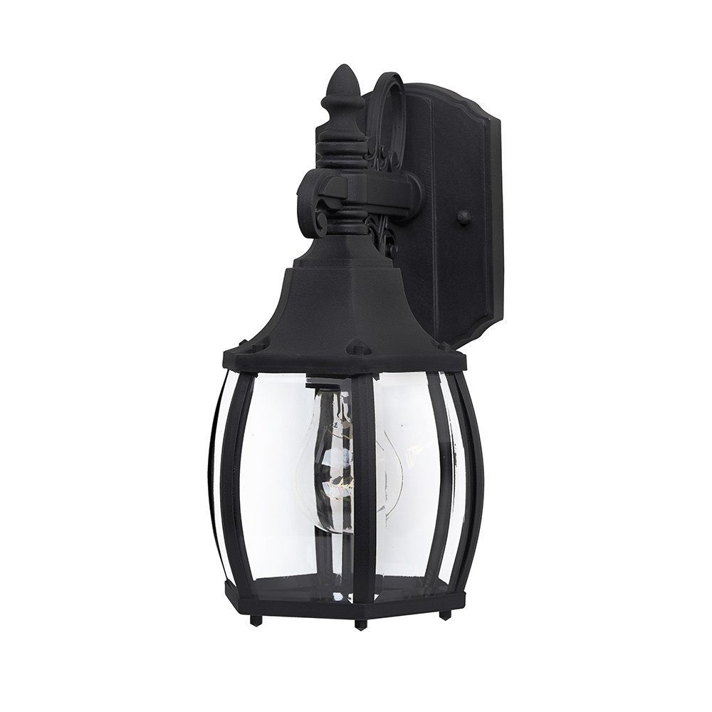 6 1/2" 1-Light Outdoor Wall Lantern in Black