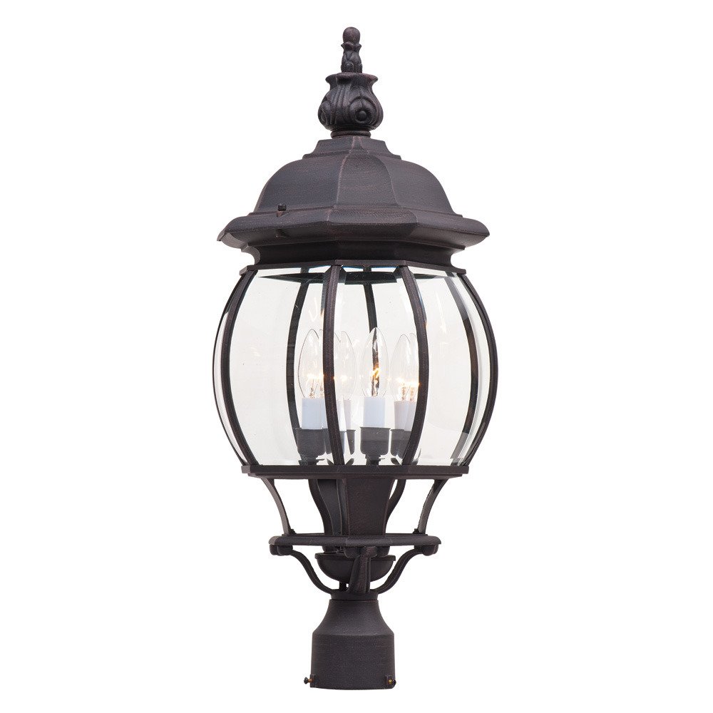 11" 4-Light Outdoor Pole/Post Lantern in Rust Patina