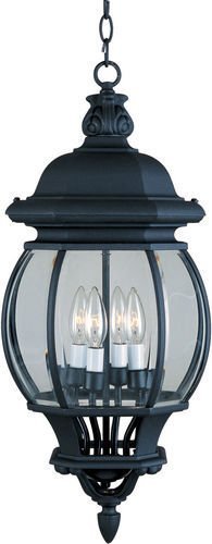 11" 4-Light Outdoor Hanging Lantern in Black