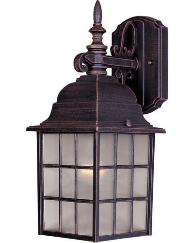 6" 1-Light Outdoor Wall Lantern in Rust Patina