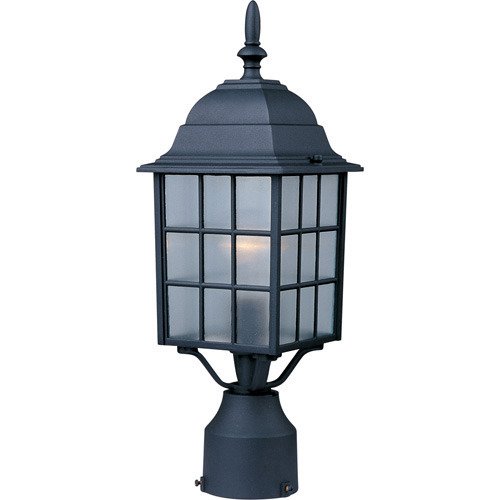 6" 1-Light Outdoor Pole/Post Lantern in Black