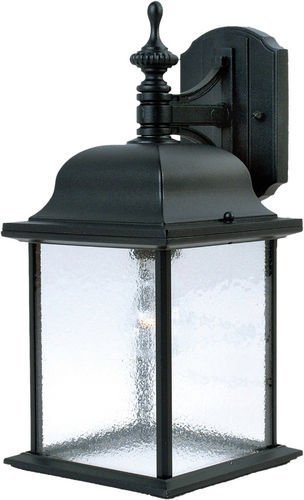 7" 1-Light Outdoor Wall Lantern in Black