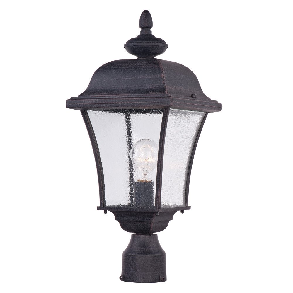 9" 1-Light Outdoor Pole/Post Lantern in Rust Patina