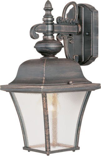 7" 1-Light Outdoor Wall Lantern in Rust Patina