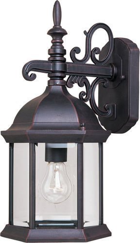 8" 1-Light Outdoor Wall Mount in Empire Bronze with Clear Glass
