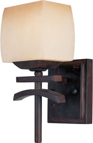 5 1/2" 1-Light Wall Sconce in Roasted Chestnut with Wilshire Glass