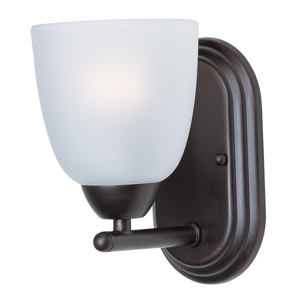 Wall Sconce in Oil Rubbed Bronze with Frosted Glass
