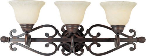29" 3-Light Bath Vanity in Oil Rubbed Bronze with Frosted Ivory Glass