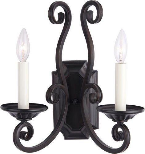 13" 2-Light Wall Sconce in Oil Rubbed Bronze