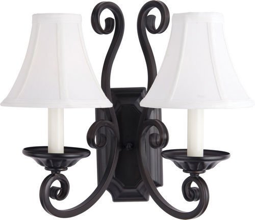13" 2-Light Wall Sconce in Shades with Oil Rubbed Bronze