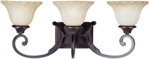 26" 3-Light Bath Vanity in Oil Rubbed Bronze with Wilshire Glass