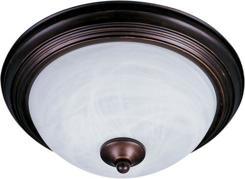 11 1/2" 1-Light Outdoor Ceiling Mount in Oil Rubbed Bronze with Marble Glass