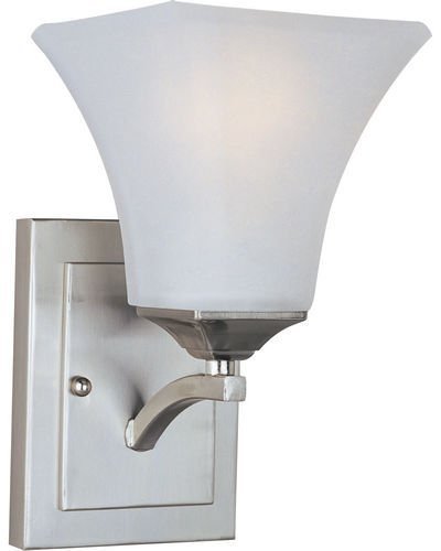 5 1/2" 1-Light Wall Sconce in Satin Nickel with Frosted Glass