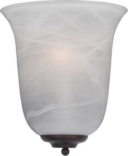 8" 1-Light Wall Sconce in Oil Rubbed Bronze with Marble Glass