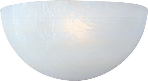 10 1/2" 1-Light Wall Sconce in White with Marble Glass