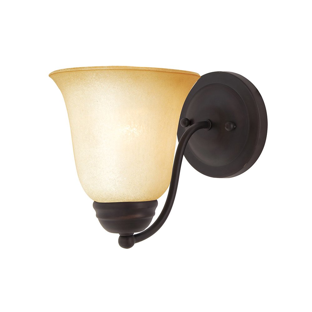 6" 1-Light Wall Sconce in Oil Rubbed Bronze with Wilshire Glass