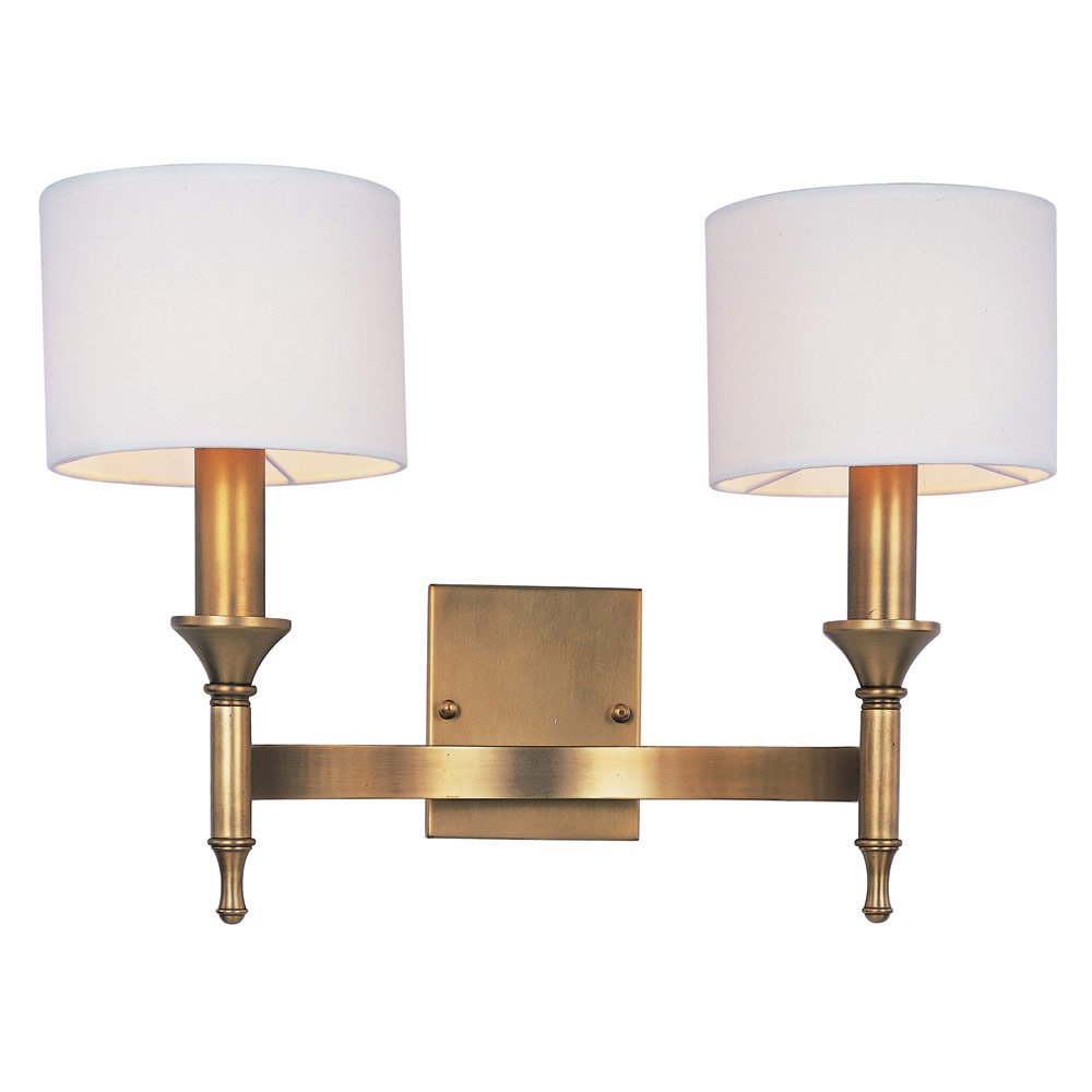 Double Wall Sconce in Natural Aged Brass