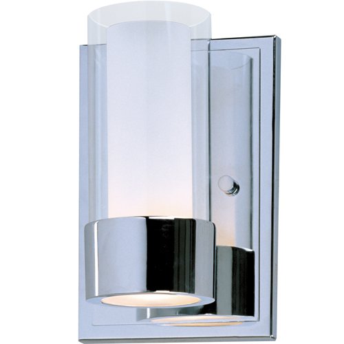 5" 1-Light Wall Sconce in Polished Chrome with Clear/Frosted Glass
