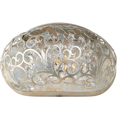 9 1/2" 1-Light Sconce in Golden Silver with Beveled Crystal