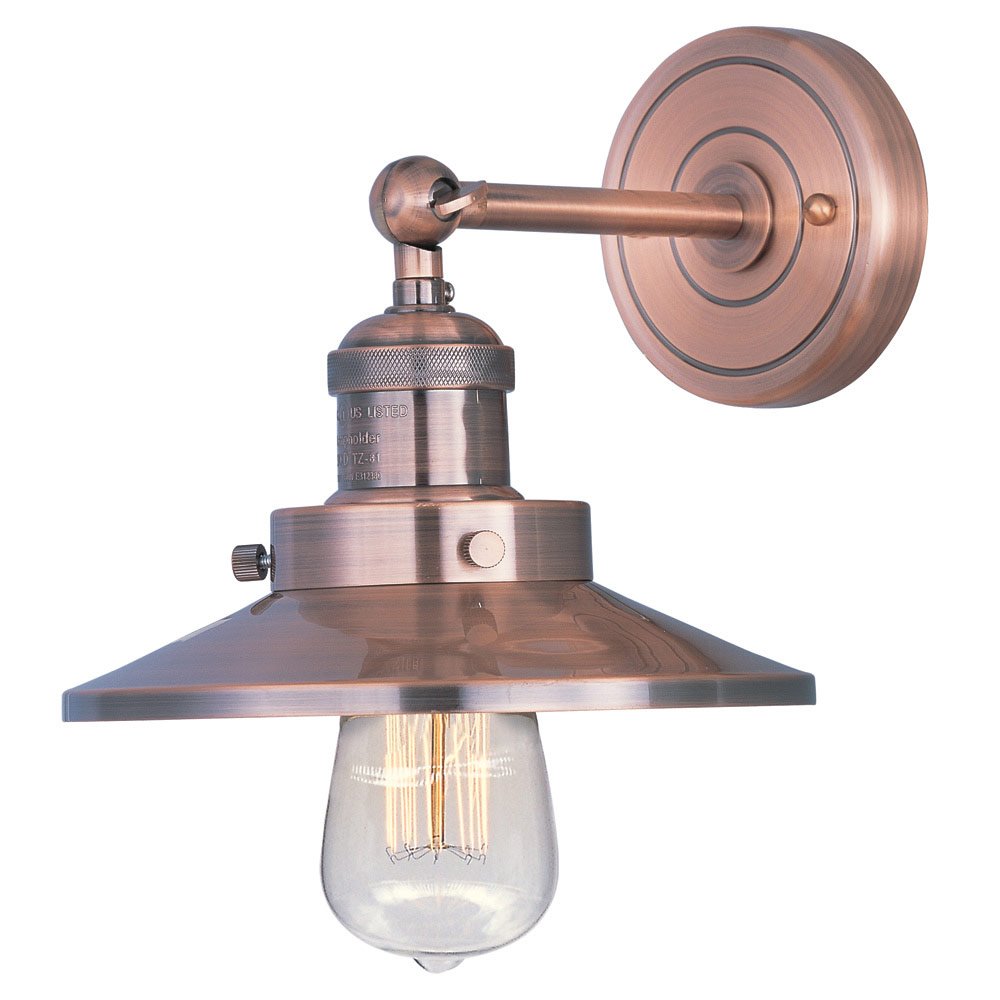 Single Wall Sconce in Antique Copper