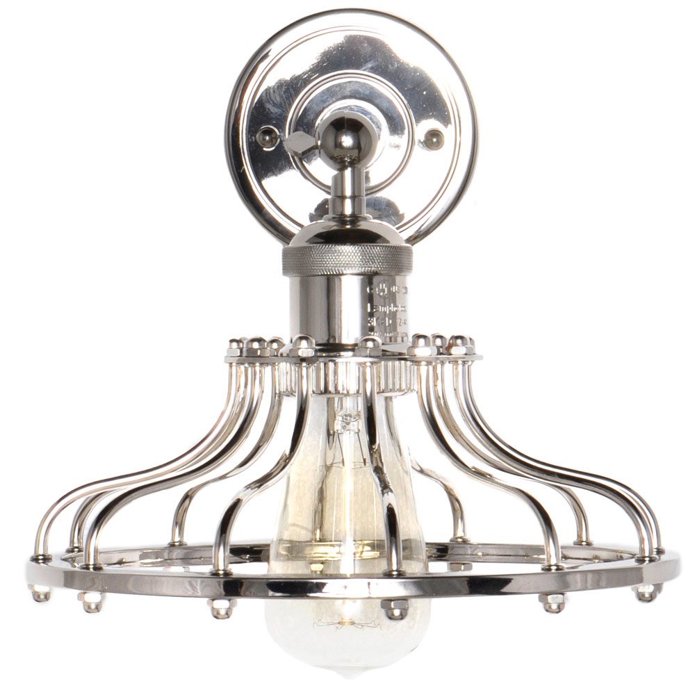 Single Wall Sconce in Polished Nickel