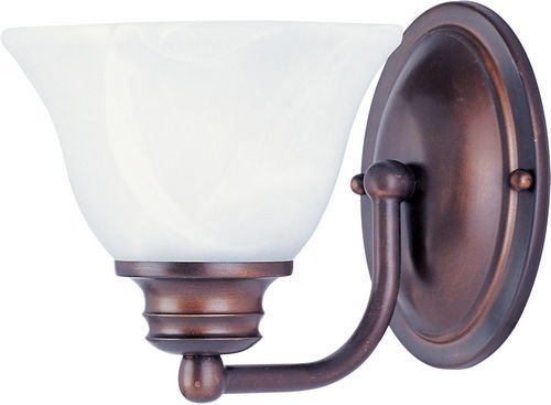 6" 1-Light Wall Sconce in Oil Rubbed Bronze with Marble Glass